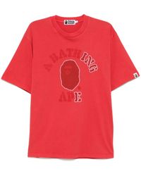 A Bathing Ape - Garment Dye College Relaxed Fit Tee - Lyst
