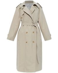 IRO - Belted-Waist Double-Breasted Coat - Lyst