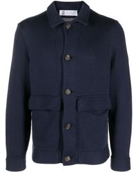 Brunello Cucinelli - Cardigan En Coton À Boutonnière - Lyst