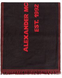 Alexander McQueen - Écharpe en laine à logo imprimé - Lyst