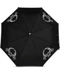 Moschino - Laurel Crown Logo Openclose Umbrella - Lyst
