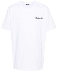 Balmain - Katoenen T-shirt Met Geborduurd Logo - Lyst