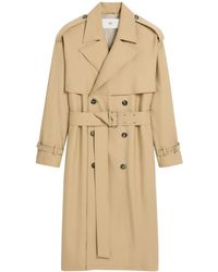 Ami Paris - Virgin Wool Trench Coat - Lyst