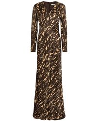 JOSEPH - Adore Abstract-Print Long-Sleeve Dress - Lyst