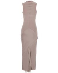 Rick Owens - Tower Sliced Panelled Sleeveless Fitted Midi Dress - Lyst