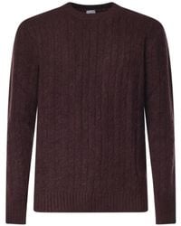 Eleventy - Cable-Knit Crew-Neck Sweater - Lyst