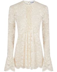 Rabanne - Floral-lace Pleated Blouse - Lyst