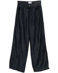 Le Temps Des Cerises - Drawstring Denim Wide-leg Jeans - Lyst