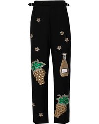 Bode - Arbane Embroidered Tailored Trousers - Lyst