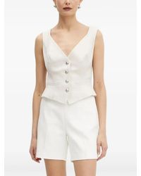 Guess - Mouwloze Top Met Knopen - Lyst