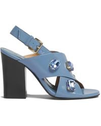 Marni - Leather Criss-Cross Sandals - Lyst