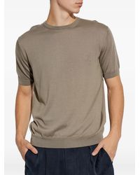 Giorgio Armani - T-Shirt À Logo Brodé - Lyst