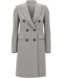 Tagliatore - Peak-Lapel Double-Breasted Coat - Lyst