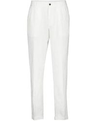 04651 Handelsgesellschaft MBH & Co. KG - Pleated Linen Trousers - Lyst