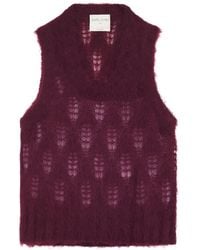 forte_forte - Open-Knit Vest - Lyst