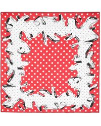 Moschino - Polka-Dot Ribbon Scarf - Lyst