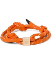Miu Miu - Logo-charm Rope Bracelet - Lyst