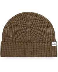 C.P. Company - Ribbed-Knit Beanie Hat - Lyst