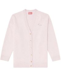DIESEL - M-Areela Maglia V-Neck Oversized Wool Cardigan - Lyst