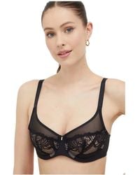 Chantelle - Lace-Panelled Sheer-Mesh Bra - Lyst