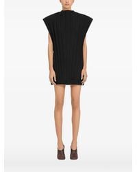 MM6 by Maison Margiela - Pleated Sleeveless Mini Dress - Lyst
