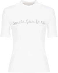 Panicale - Camiseta bordada con lentejuelas - Lyst