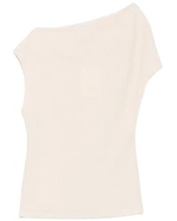 TOTEME - One-Shoulder Textured Top - Lyst