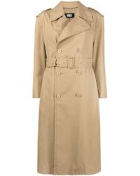 MM6 by Maison Martin Margiela - Double-breasted Trench Coat - Lyst