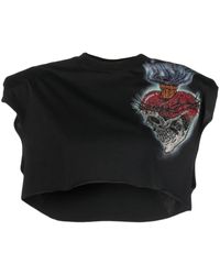 Philipp Plein - Love Tattoo Cropped T-Shirt - Lyst
