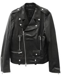 HTC - Axel Stud-Embellished Leather Biker Jacket - Lyst