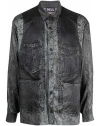 DIESEL - Chemise Gilliam En Satin À Manches Longues - Lyst