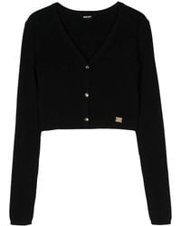 Just Cavalli - Logo-Plaque Cropped Cardigan - Lyst