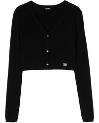 Just Cavalli - Logo-Plaque Cropped Cardigan - Lyst