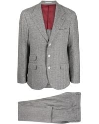 Brunello Cucinelli - Costume À Motif De Chevrons - Lyst