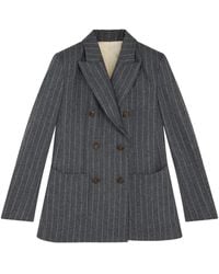 Fortela - Pinstripe Double-Breasted Jacket - Lyst