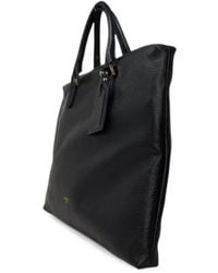 Avenue - Norah Grained Leather Tote Bag - Lyst