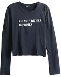 Enfants Riches Deprimes - Logo-Print Raw-Cut T-Shirt - Lyst