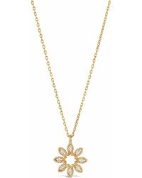 Dinny Hall - 14kt Yellow Gold Jasmine Flower Diamond Necklace - Lyst