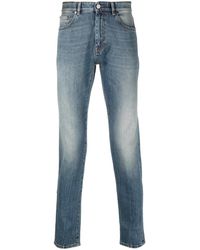 PT Torino - Logo-Patch Straight Leg Jeans - Lyst
