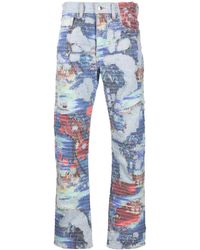 Amiri - Aloha Boro Straight-Leg Jeans - Lyst