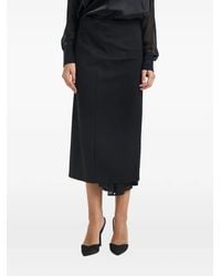 Semicouture - Layered-Hem Zip-Detail Midi Skirt - Lyst