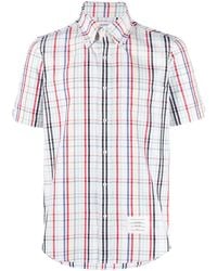 Thom Browne - Gingham-Check Short-Sleeve Shirt - Lyst