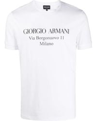 Giorgio Armani - Borgonuovo 11 Cotton Jersey T-Shirt Clothing - Lyst