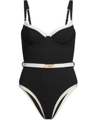 KARL LAGERFELD - Maillot De Bain Signature Ceinturé - Lyst