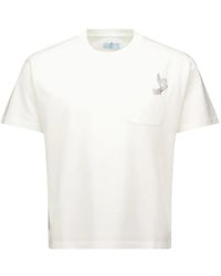 3.PARADIS - Embroidered-Pocket T-Shirt - Lyst