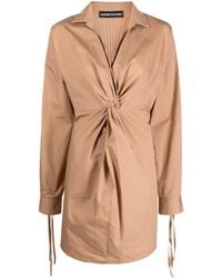 ANDREADAMO - Blousejurk Met Gedraaid Detail - Lyst