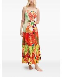 Desigual - Vestido Largo Con Capas Escalonadas - Lyst