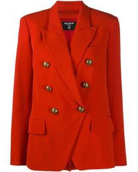 Balmain Double-breasted Blazer - Orange