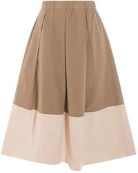 Antonelli - Colour-Block Midi Skirt - Lyst