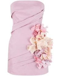 Acler - Robe Courte Keble À Appliqués Fleurs - Lyst